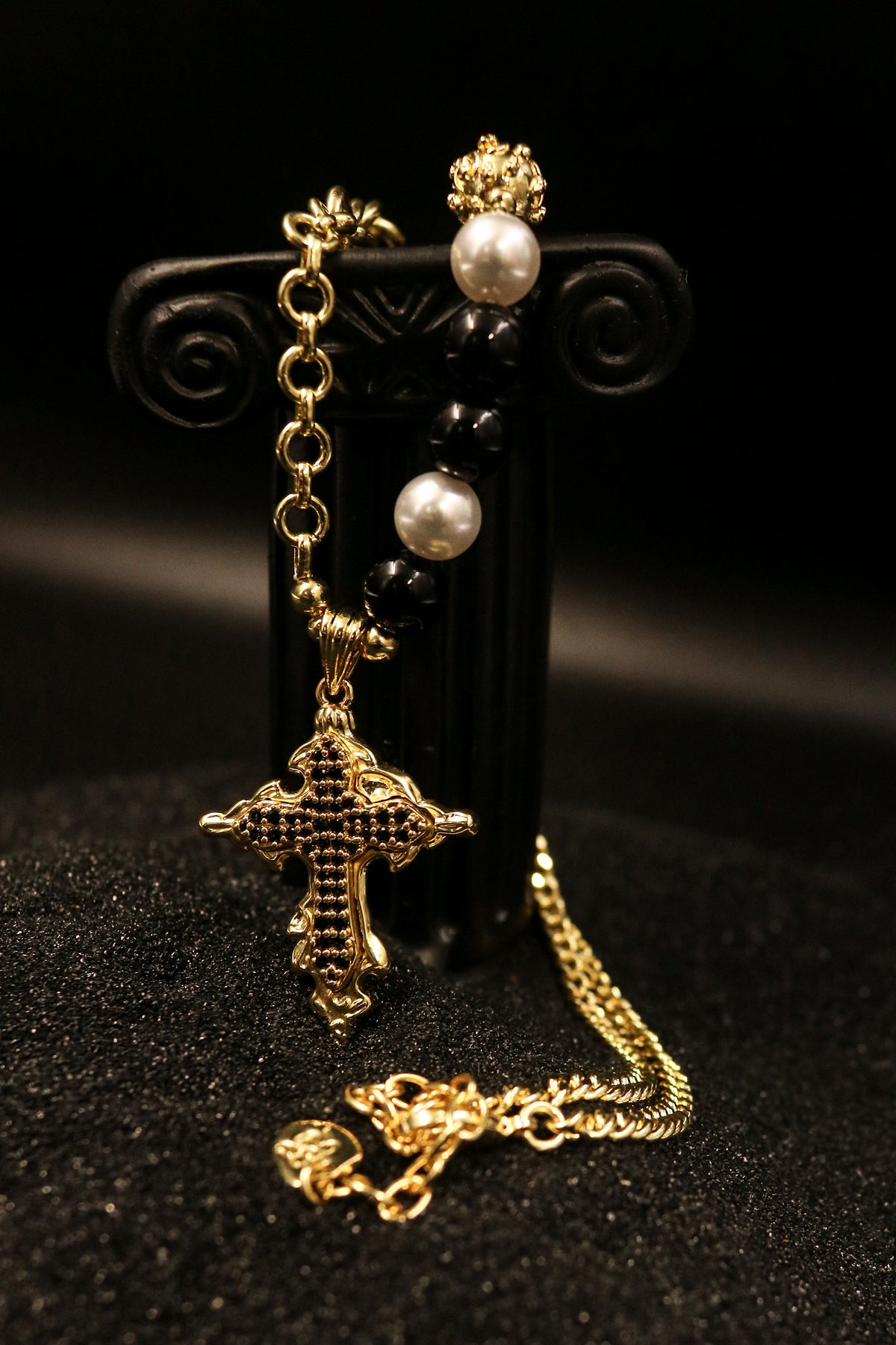 Embellished Cross Pendant Necklace