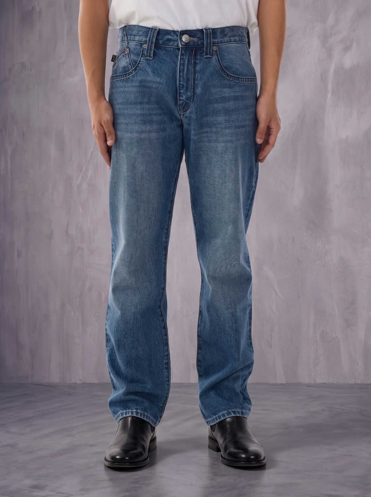 Neil Biker Rib Straight Jean