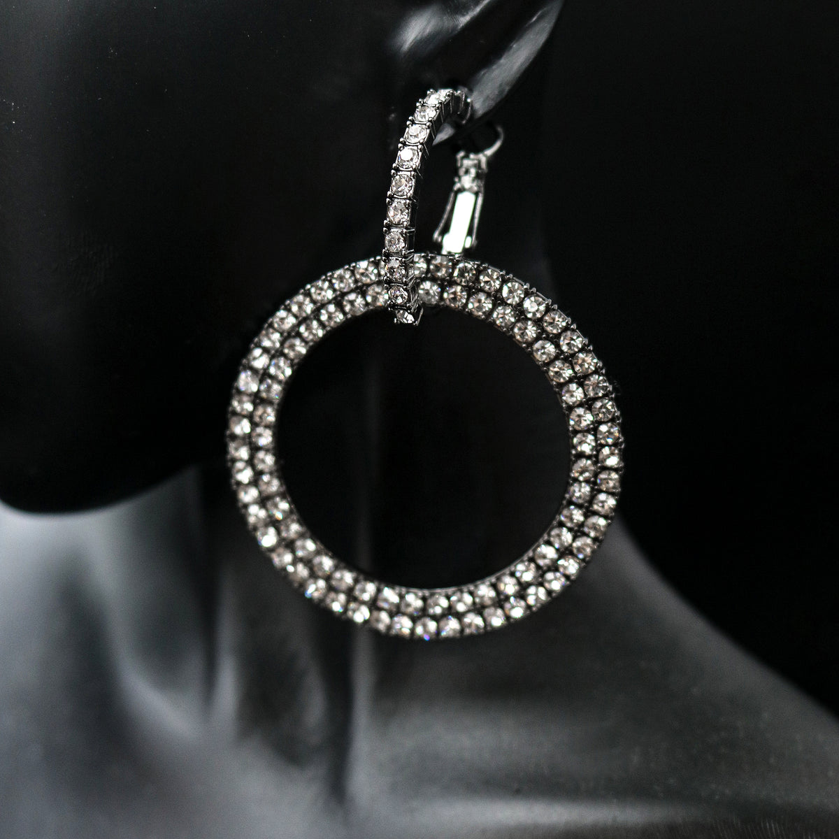Cubic Zirconia Orbit Circle Earrings