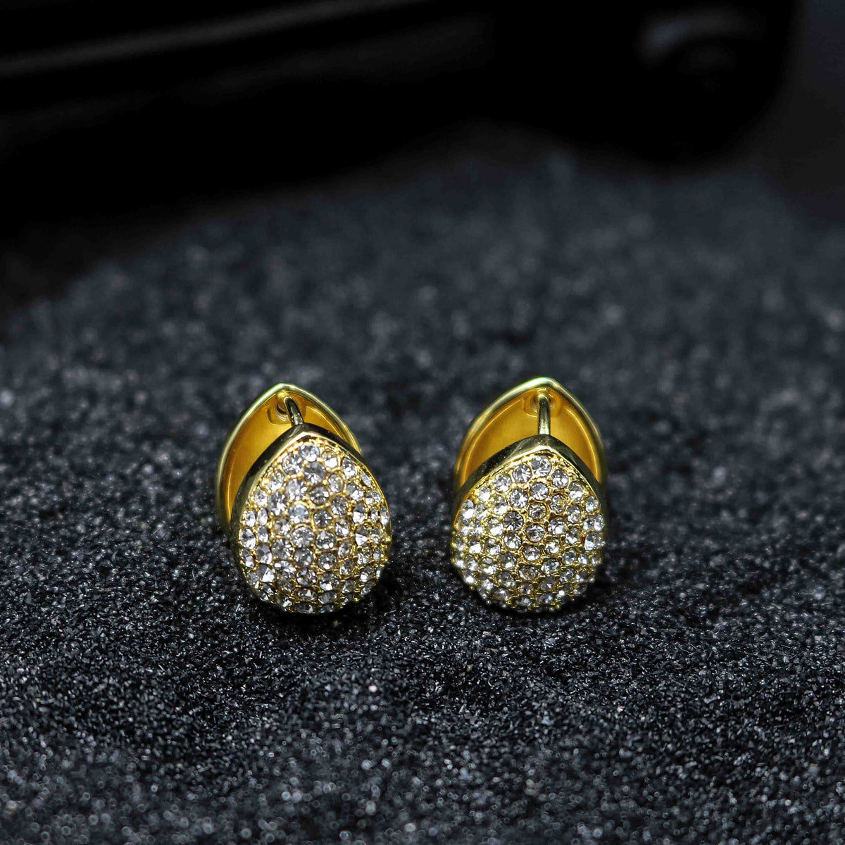 Pavé Teardrop Stud Earrings