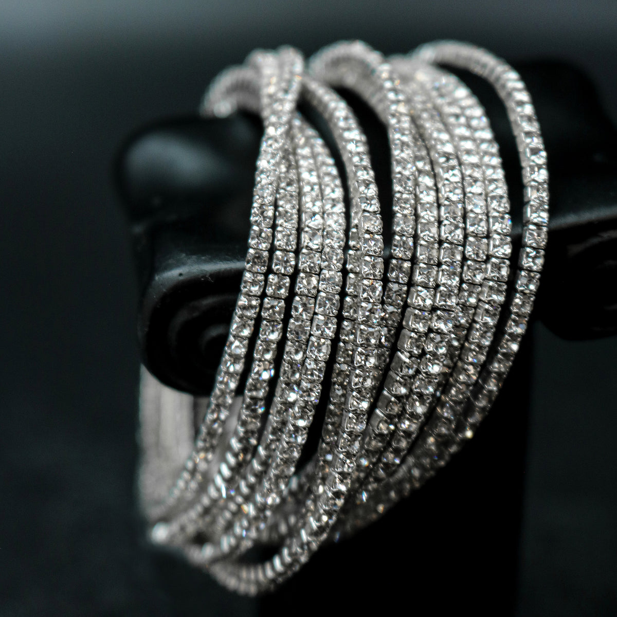 Multi Row Cubic Zirconia Wristband