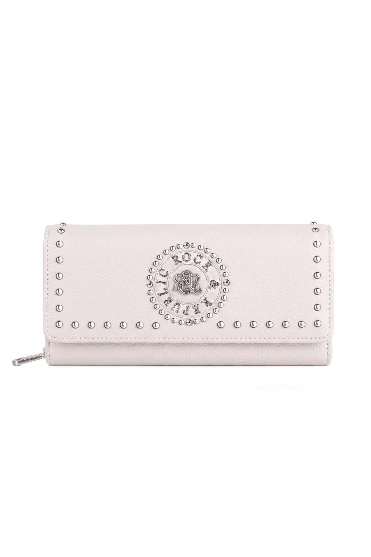 Studded Border Flap Wallet