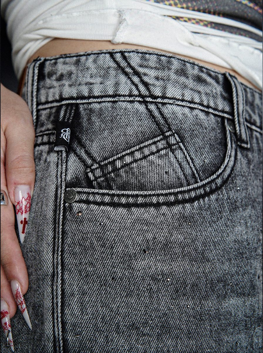 Stella Crystal R Wide Leg Jean