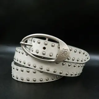 Studded Chain-Embellished Belt