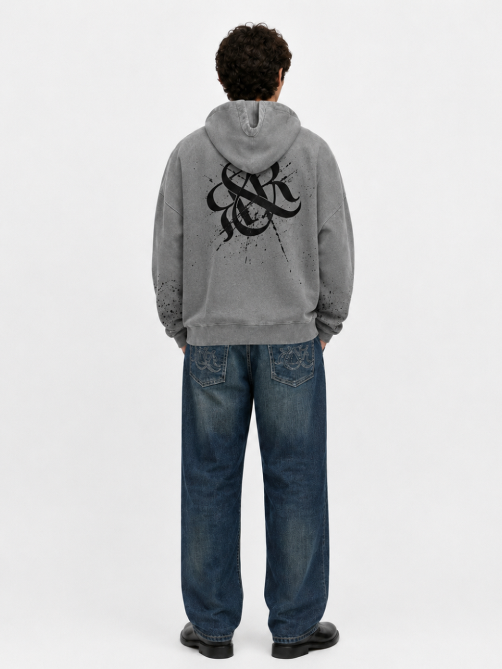 Splatter Logo Relaxed Hoodie