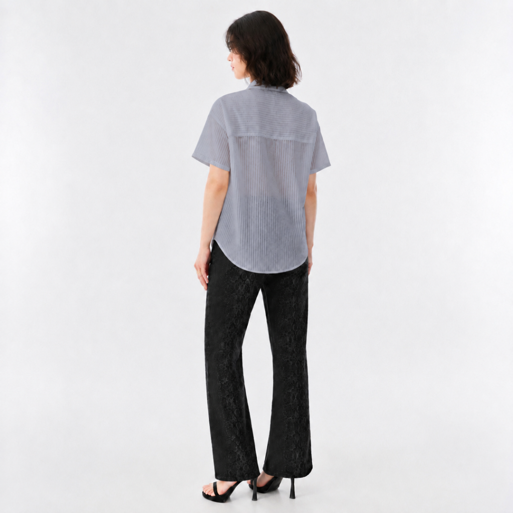 Washed Drawcord Knit Top