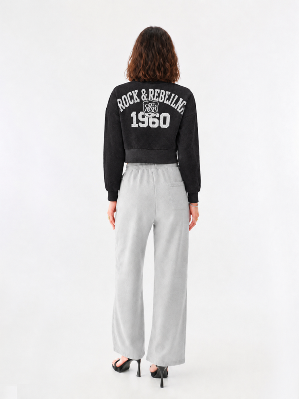 Collegiate Logo Cropped Hoodie