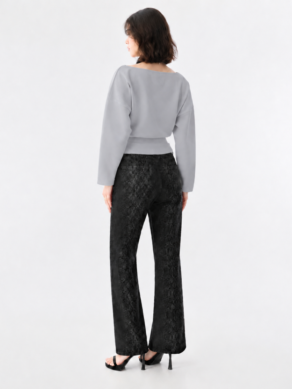 Draped Neck Knit Top