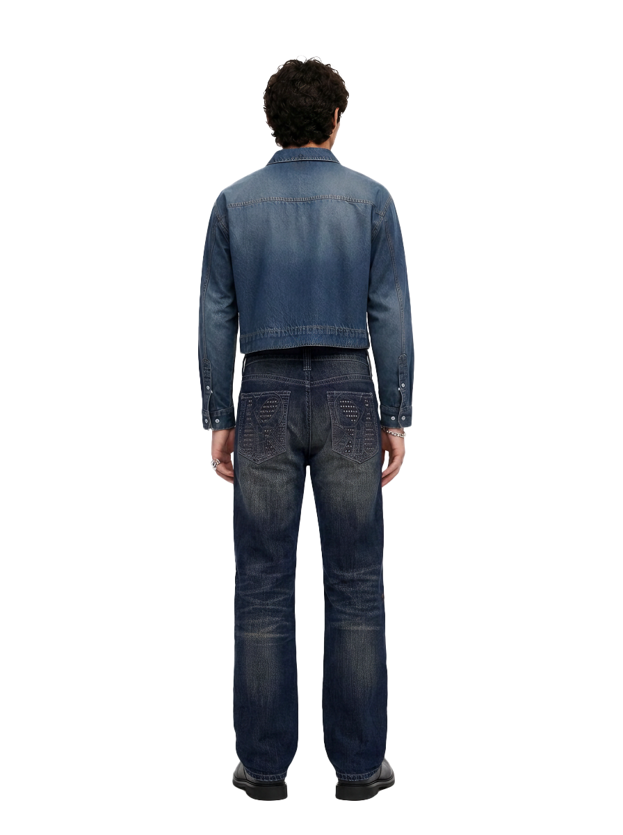 Neil Studded Straight Leg Jean
