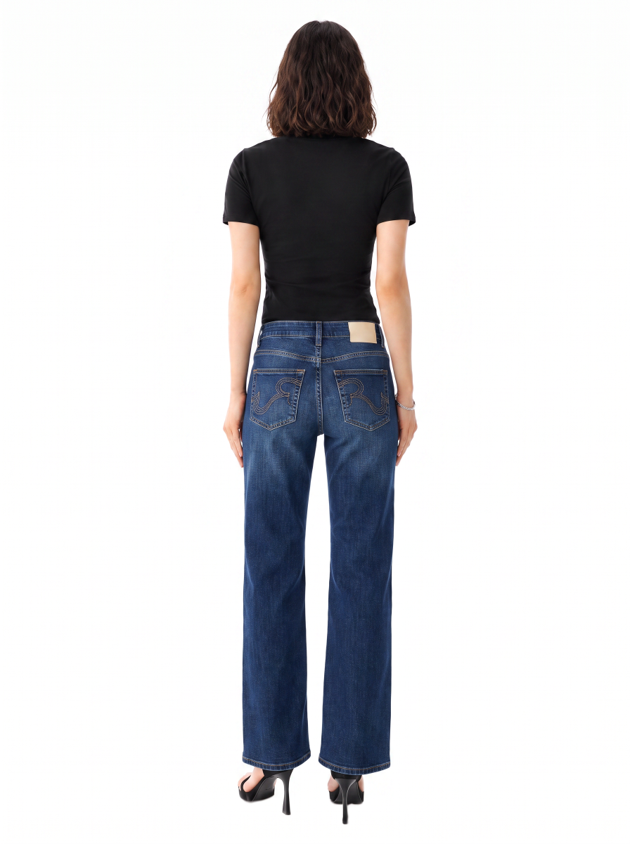 Kaia R-Embroidered Straight Jean