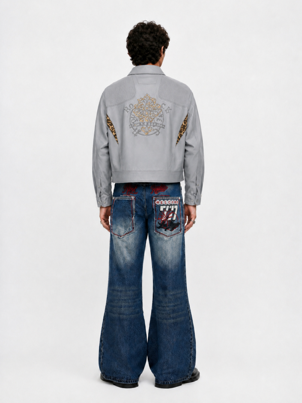 Studded Shoulder Bomber Jacket