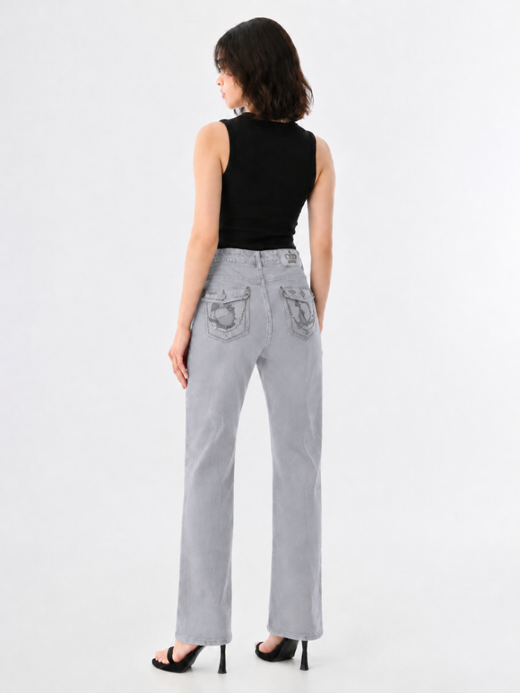 Neil Cross Distressed Straight Jean