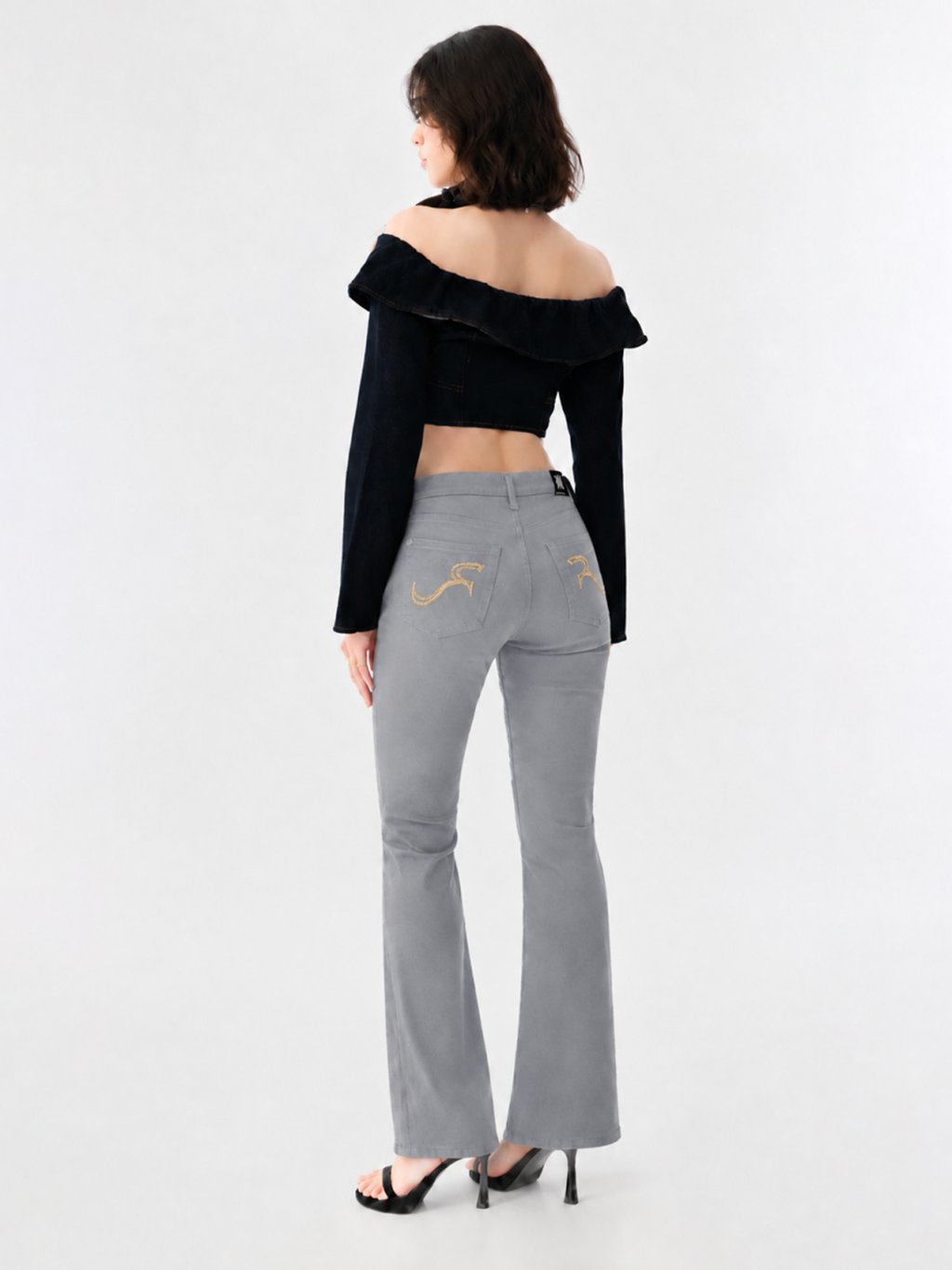 Fever Gold R Embroidered Bootcut Jean