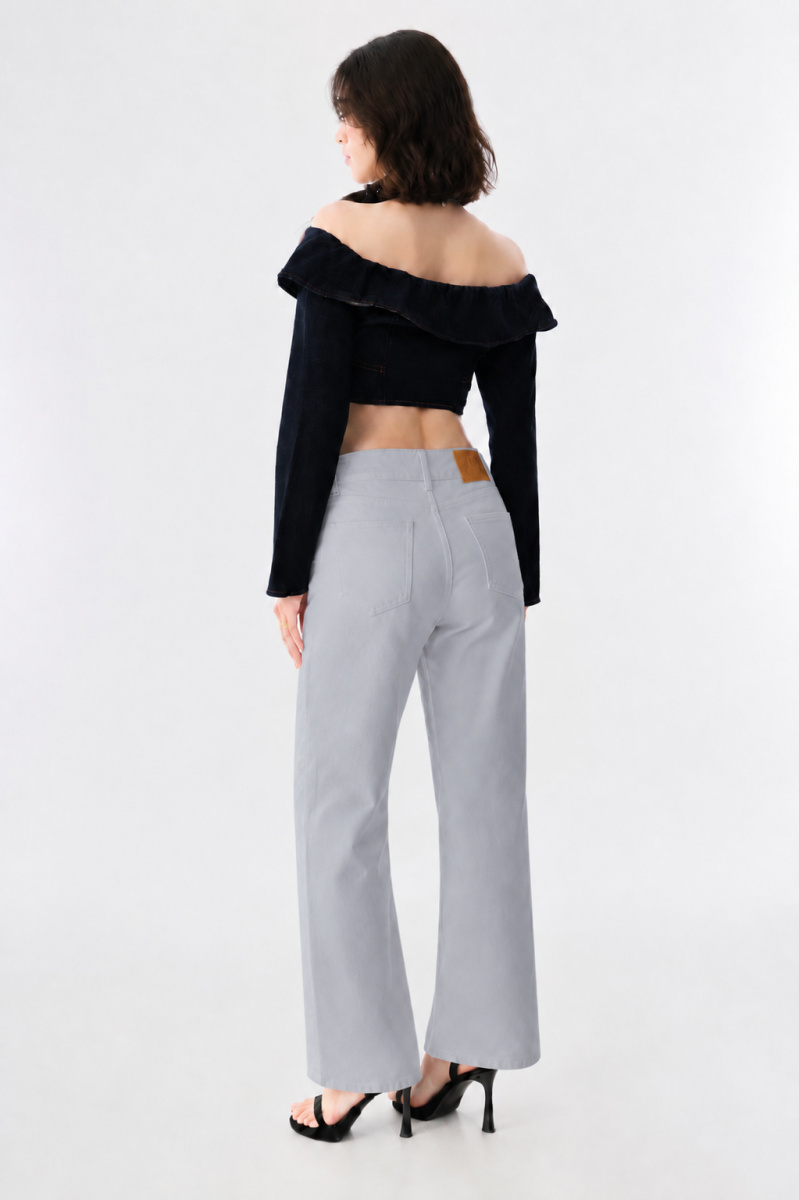 Triple Button Denim Bermuda Shorts