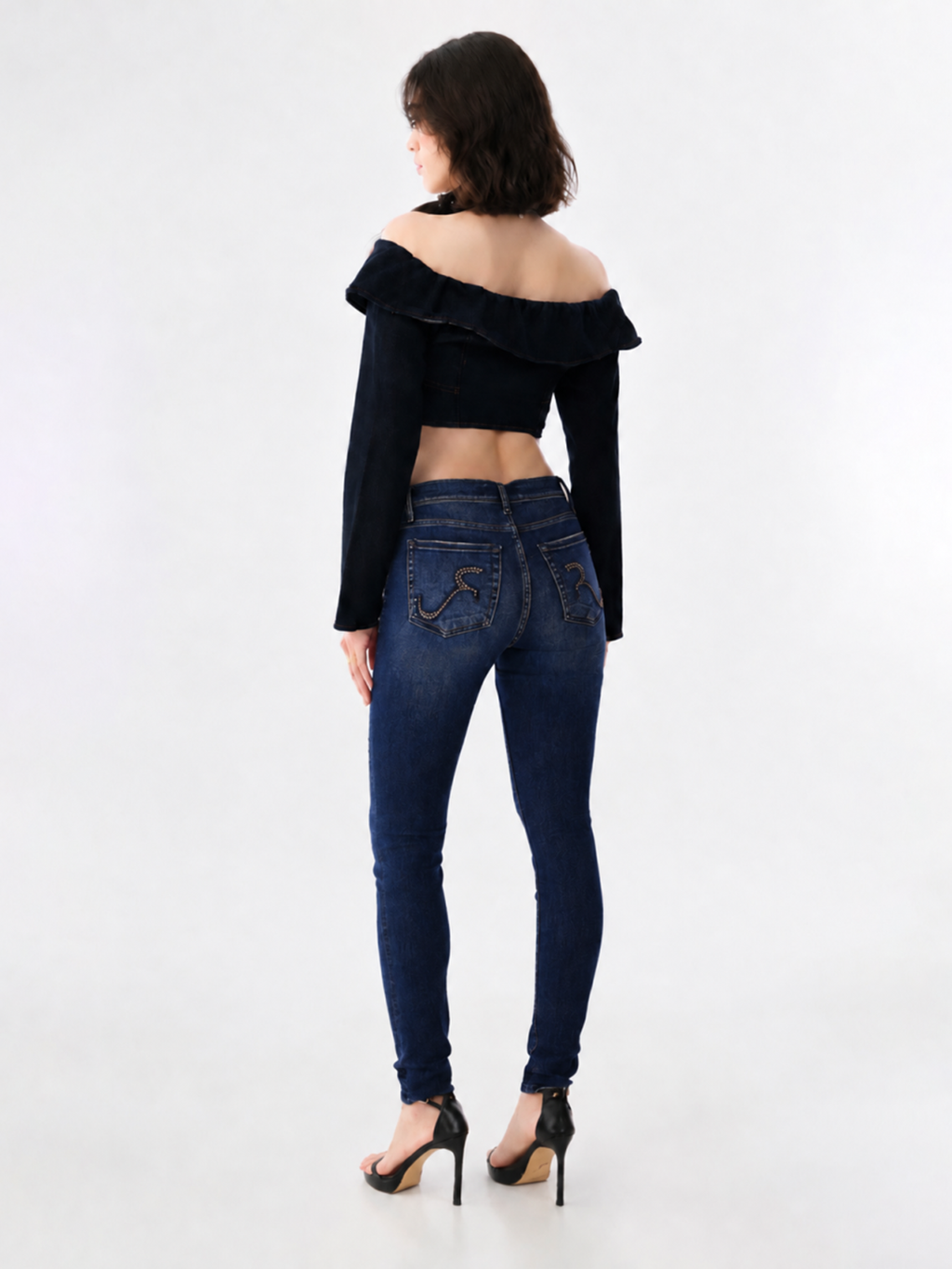 Berlin Crystal Distressed Skinny Jean