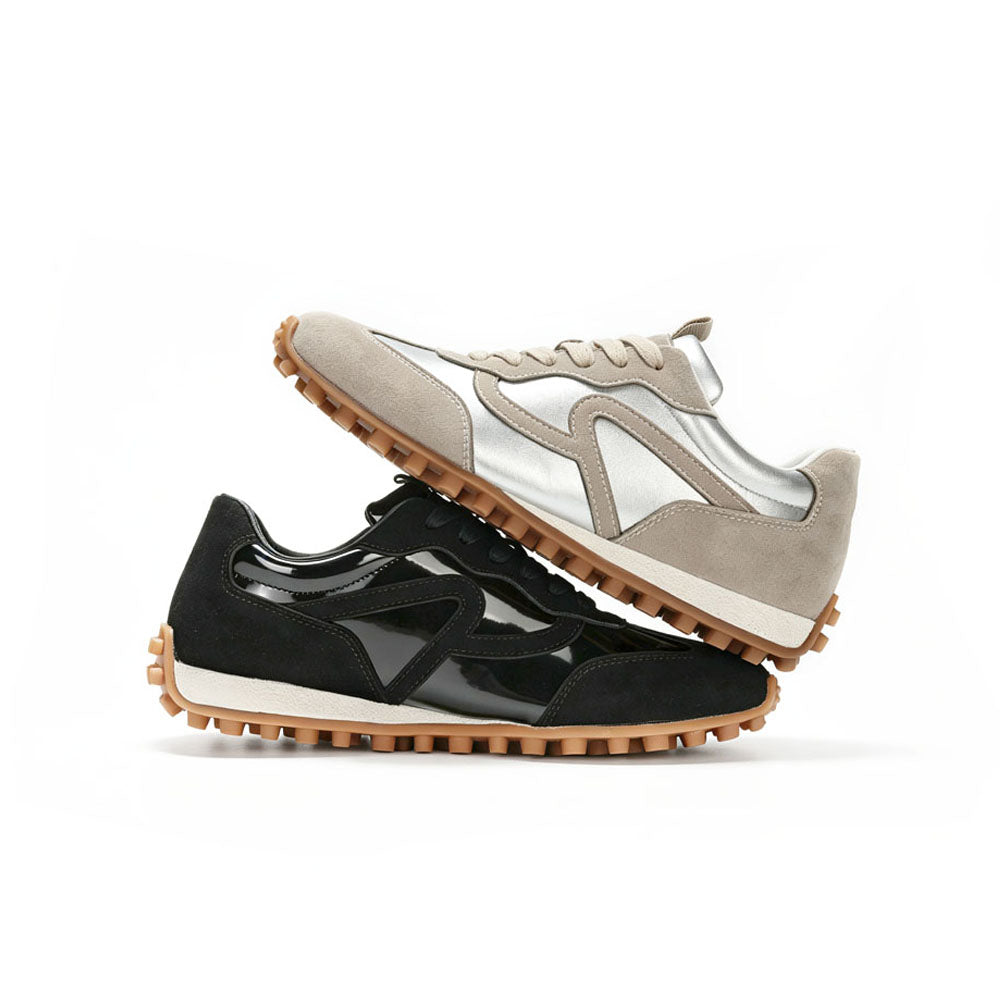 Paneled Low Top Runner Sneaker