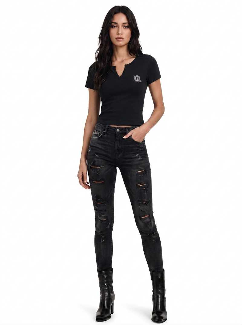 Ornate Cross Fitted T-Shirt