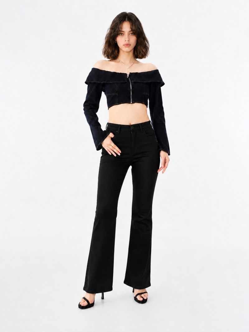 Fever Gold R Embroidered Bootcut Jean