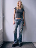Ribbed Crop T-Shirt with Signature Logo Patch Detail