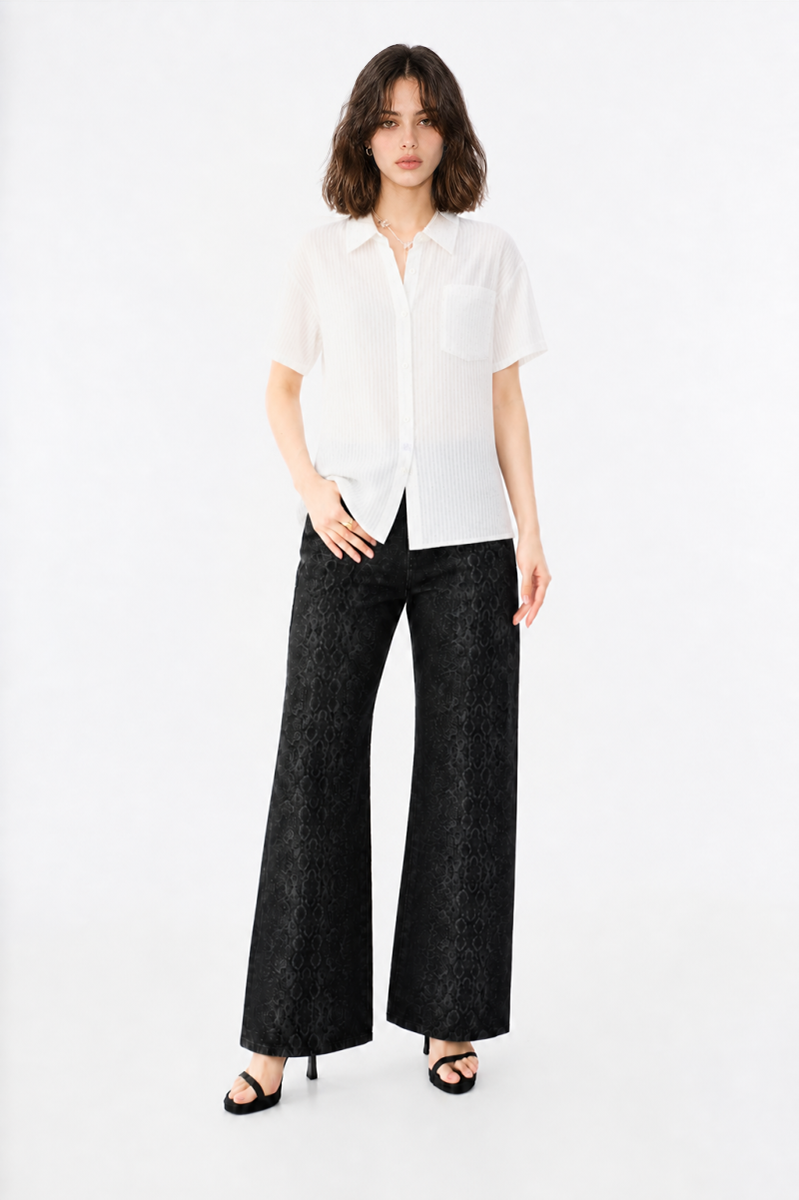 Washed Drawcord Knit Top