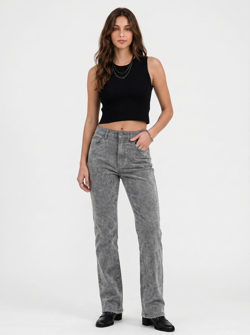 Kaia Mid Rise Straight Jean