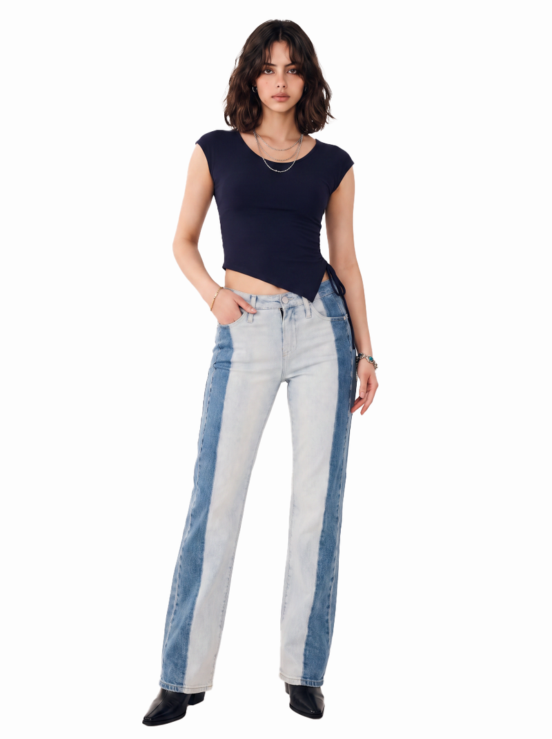 Side Tie Asymmetric Hem Crop Top