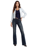 Riley Blue Stripe Cropped Shirt