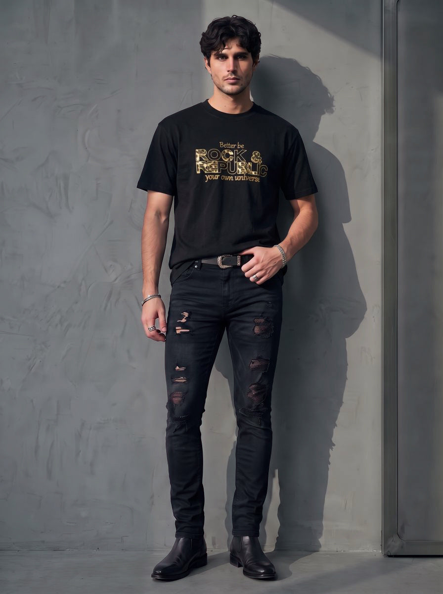 Gold Rock Graphic Relaxed T-Shirt