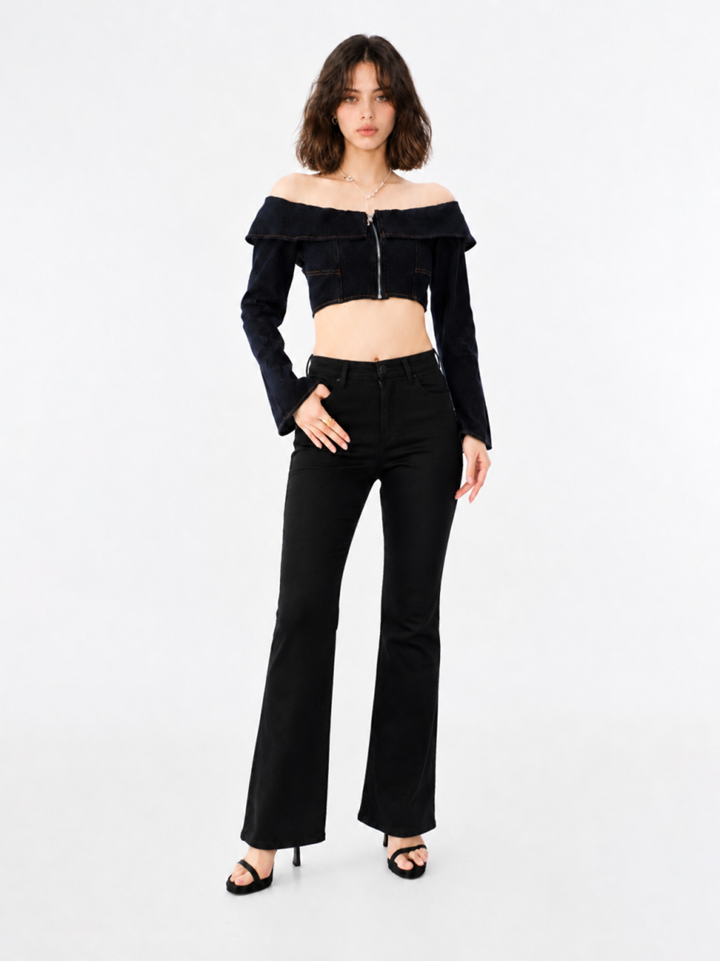 Fever Gold R Embroidered Bootcut Jean