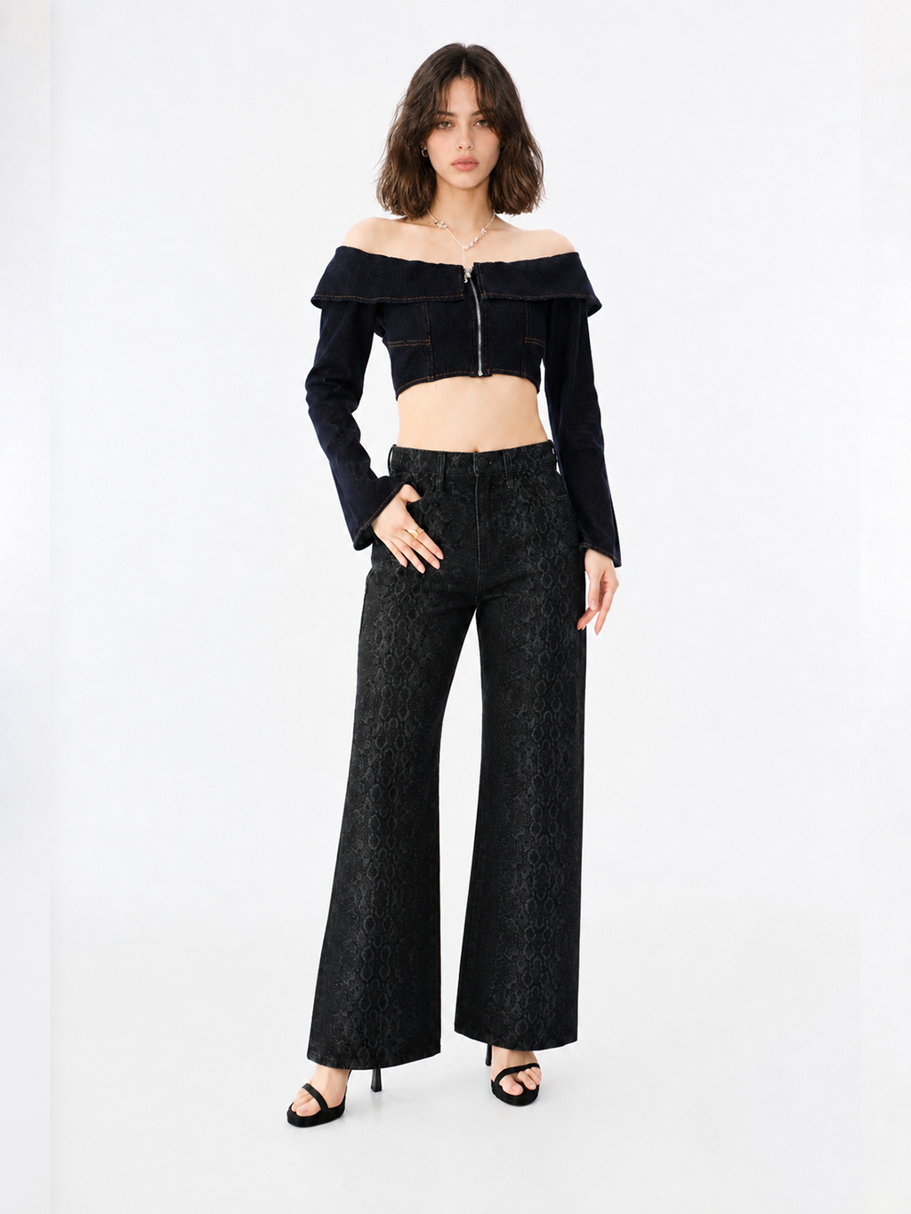 Kaia Allover Leopard Straight Jean