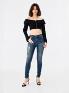 Berlin Crystal Distressed Skinny Jean