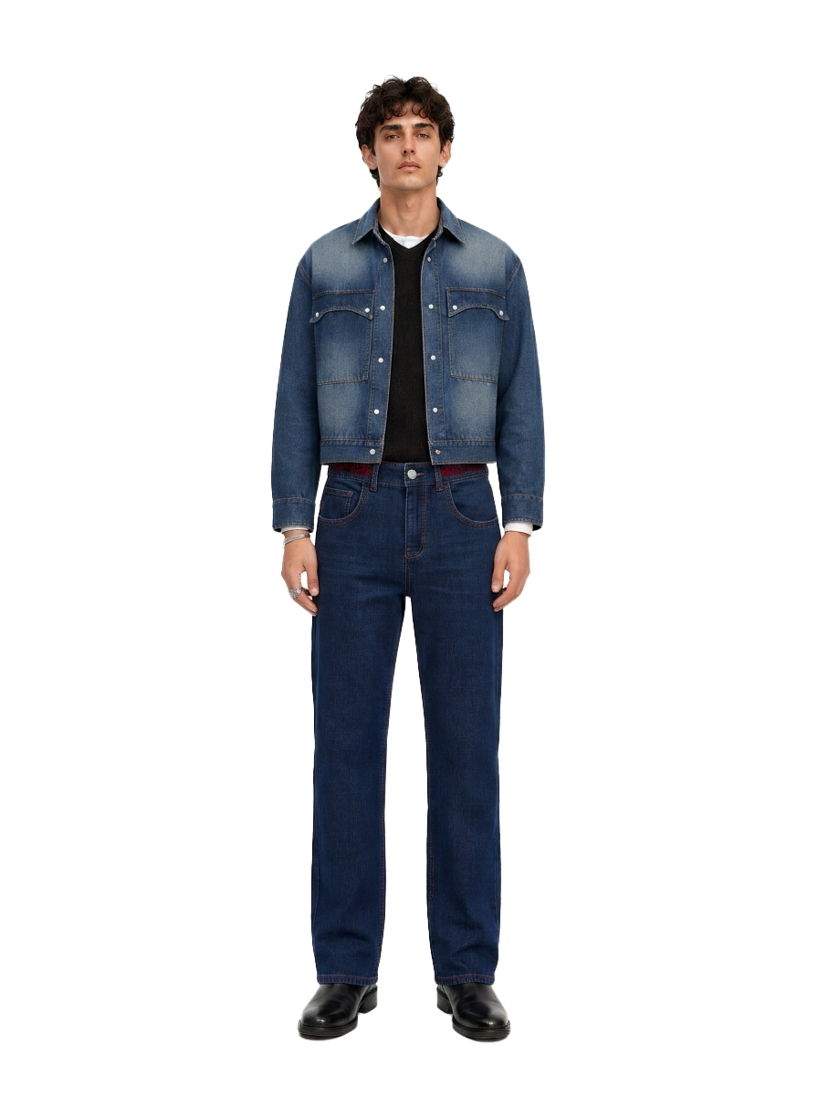 Knox Embroidered Appliqué Straight Jean