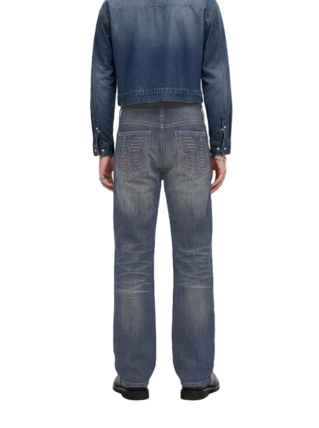 Neil Studded Straight Leg Jean