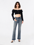 Fever White Logo Pocket Bootcut Jean