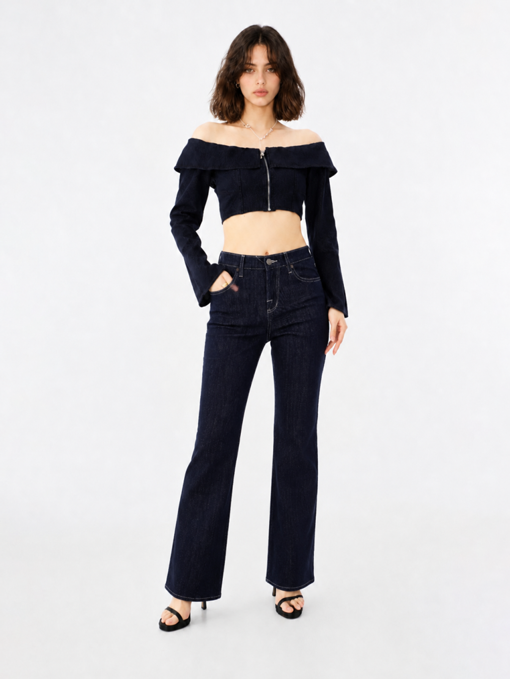 Fever Contrast Stitch Bootcut Jean