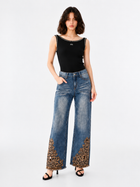 Rhinestone Trim Fitted Tank Top