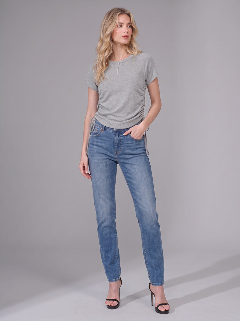 Ruched Side Drawstring T-Shirt
