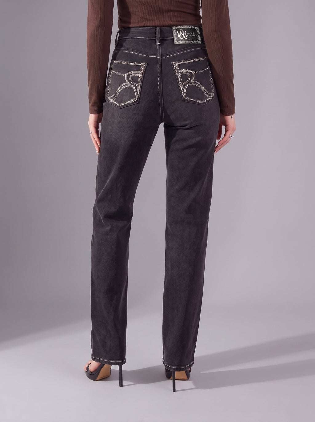 Kaia Knee Cutout Straight Jean