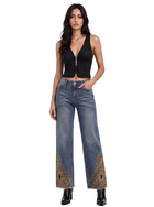 Kaia Paneled Wide Leg Jean