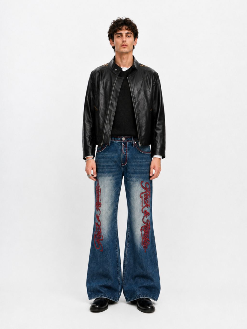 Studded Shoulder Bomber Jacket
