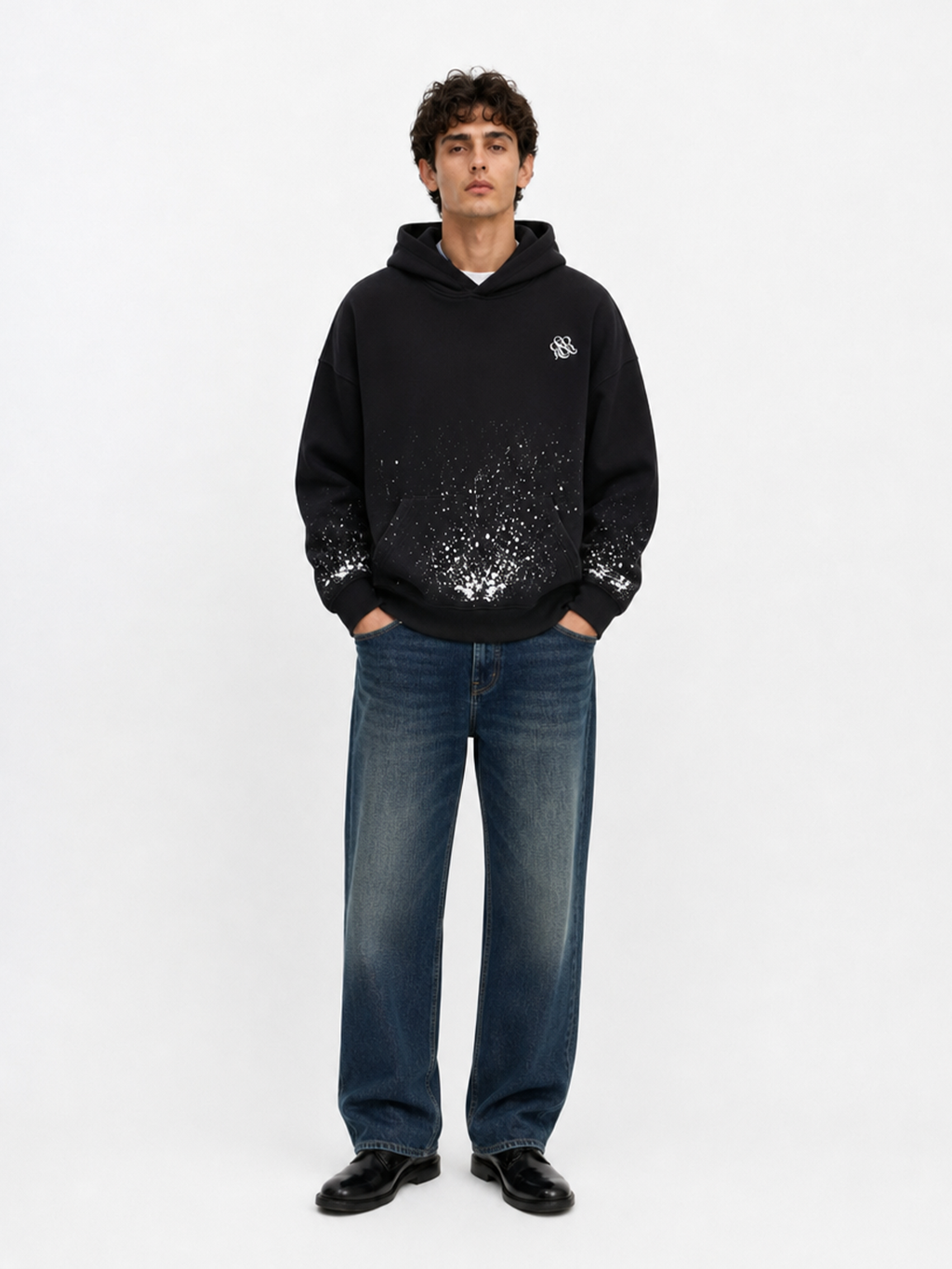 Splatter Logo Relaxed Hoodie