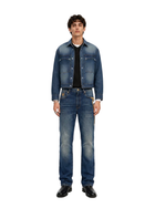 Neil Contrast Appliqué Straight Leg Jean