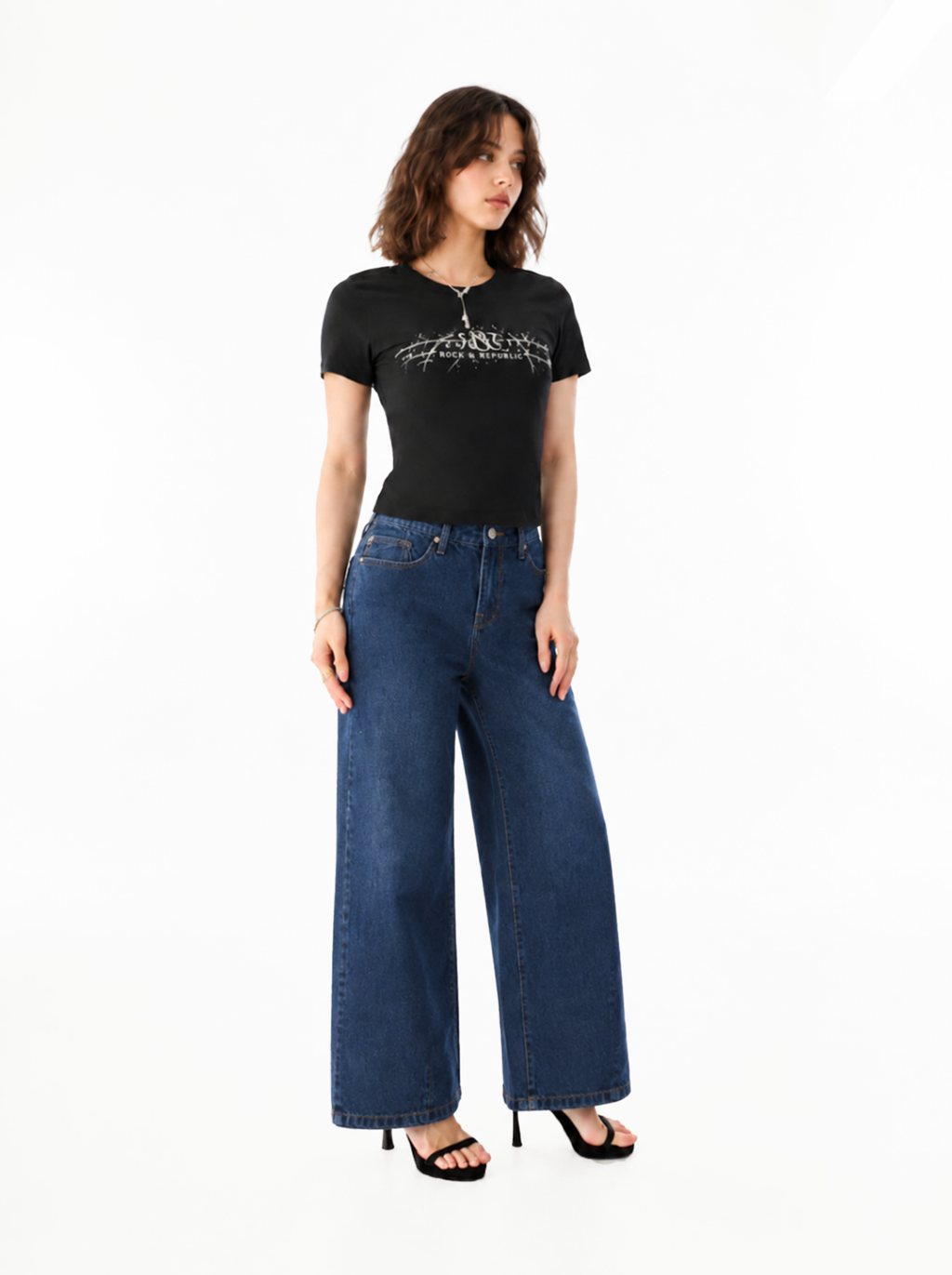 Rhys Embroidered Barrel Leg Jean