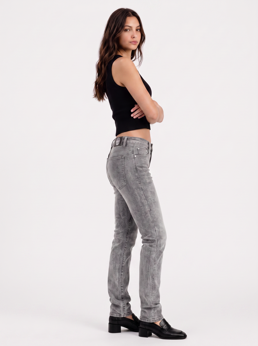 Kaia Mid Rise Straight Jean