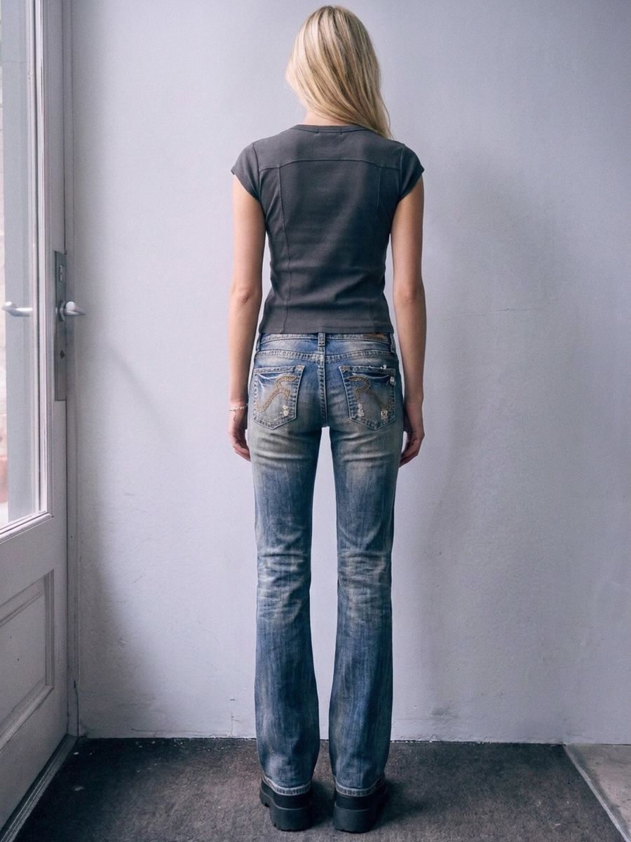 Ribbed Crop T-Shirt with Signature Logo Patch Detail