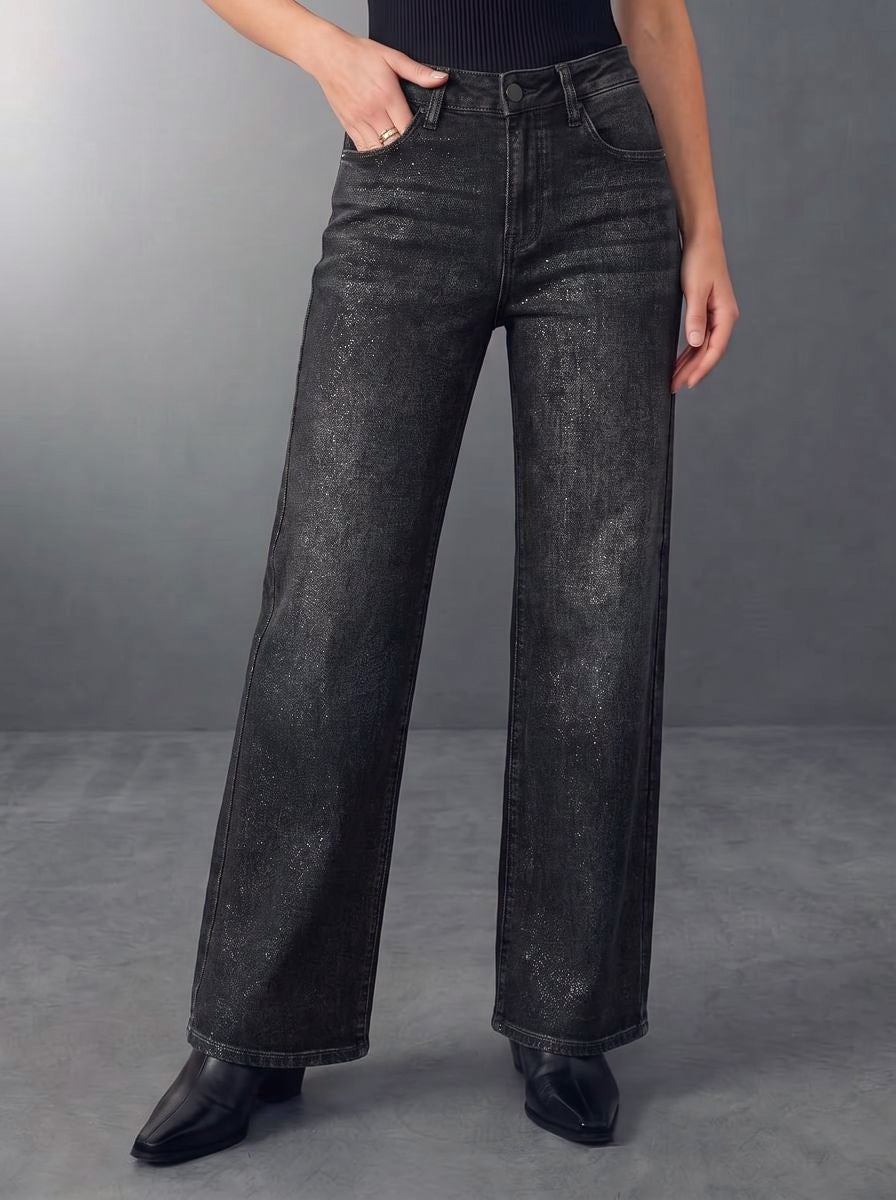 Karli Embellished-Pocket Flare Jean