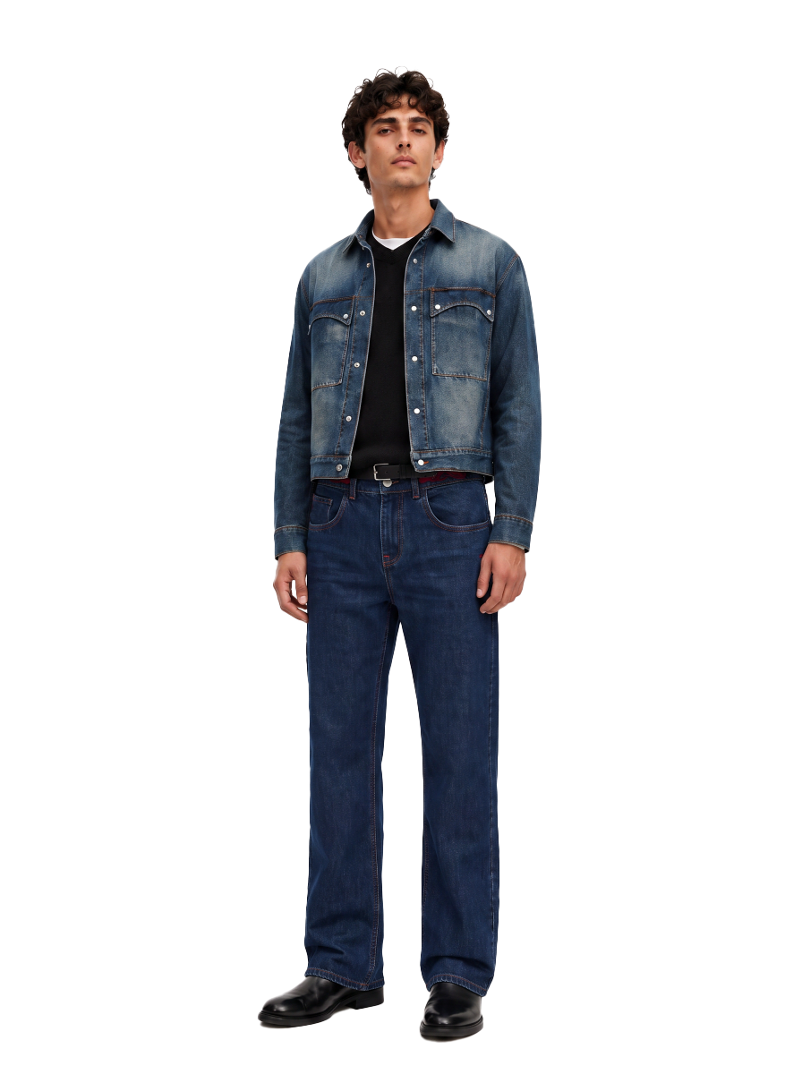 Knox Embroidered Appliqué Straight Jean