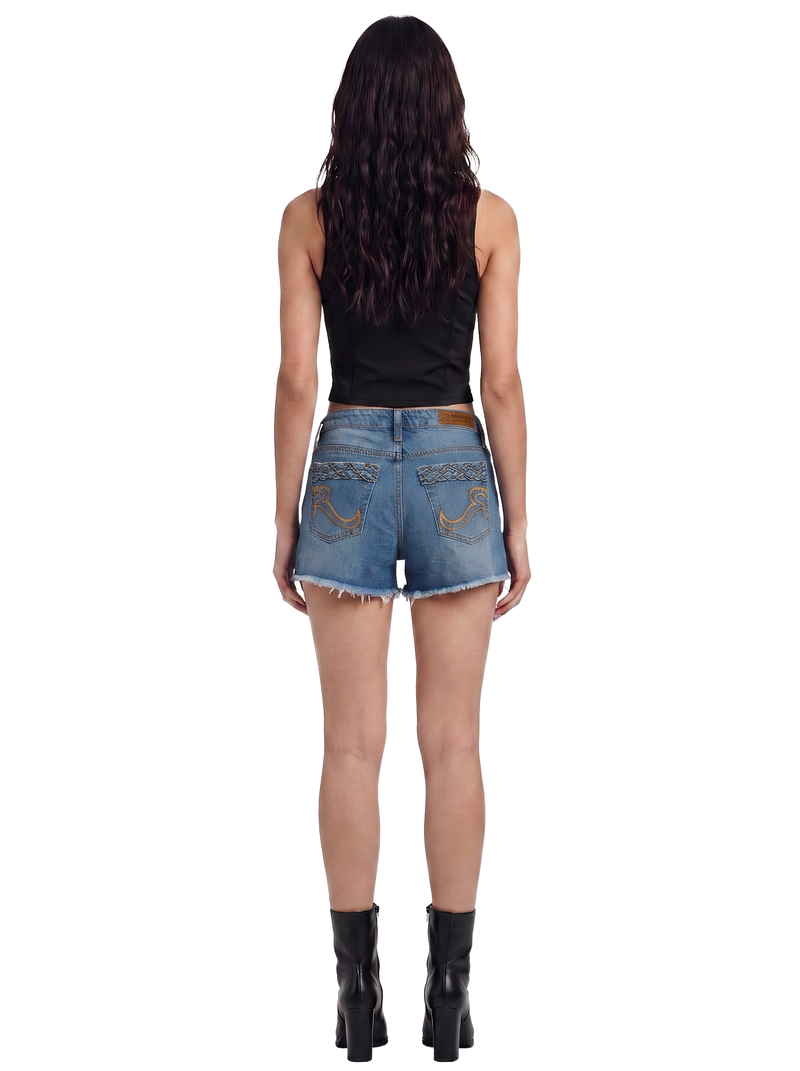 Gold R Denim Shorts