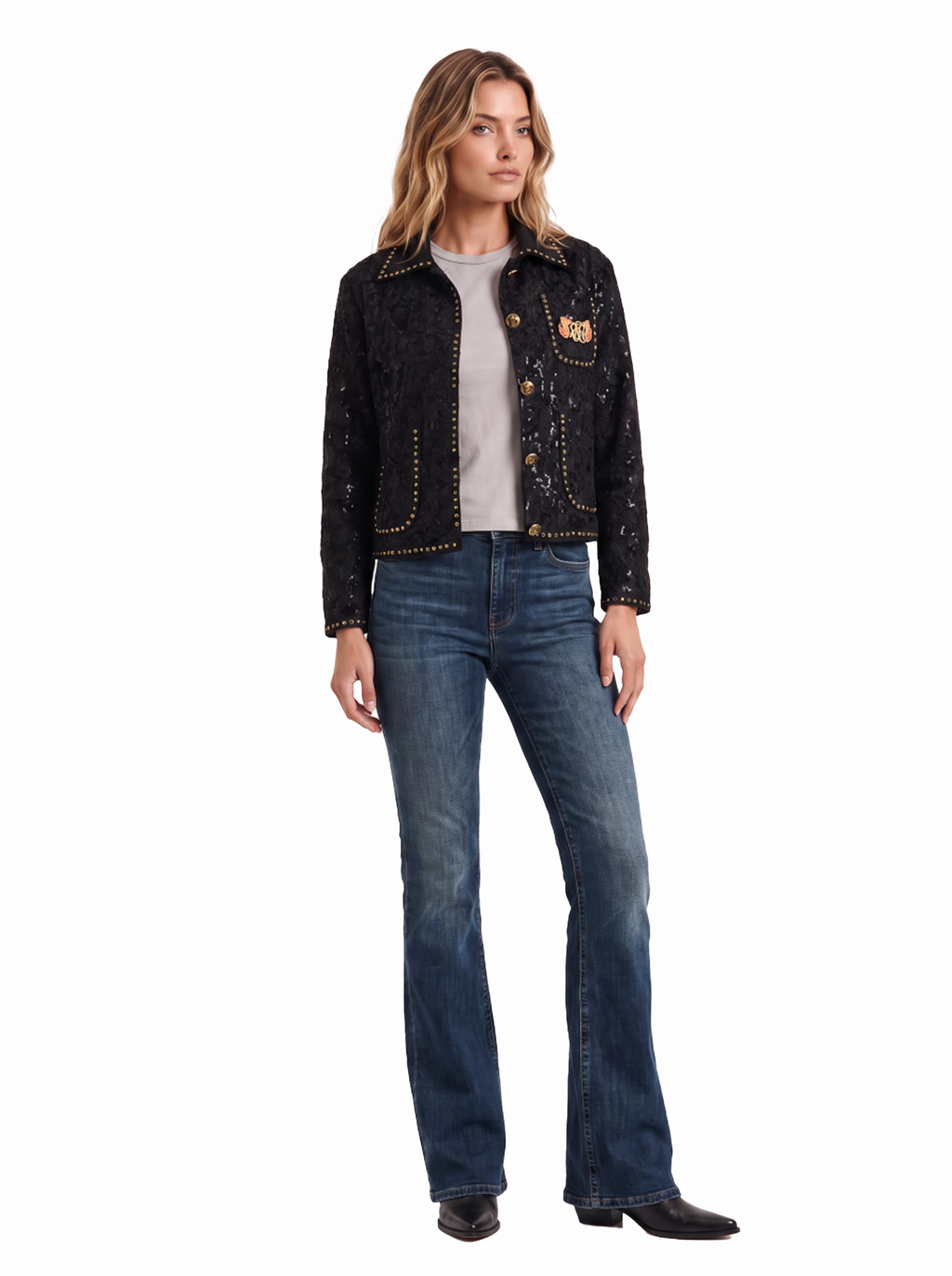 Studded Embroidered Jacket