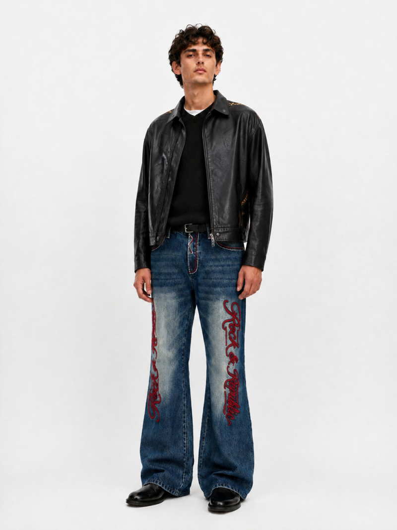 Studded Shoulder Bomber Jacket